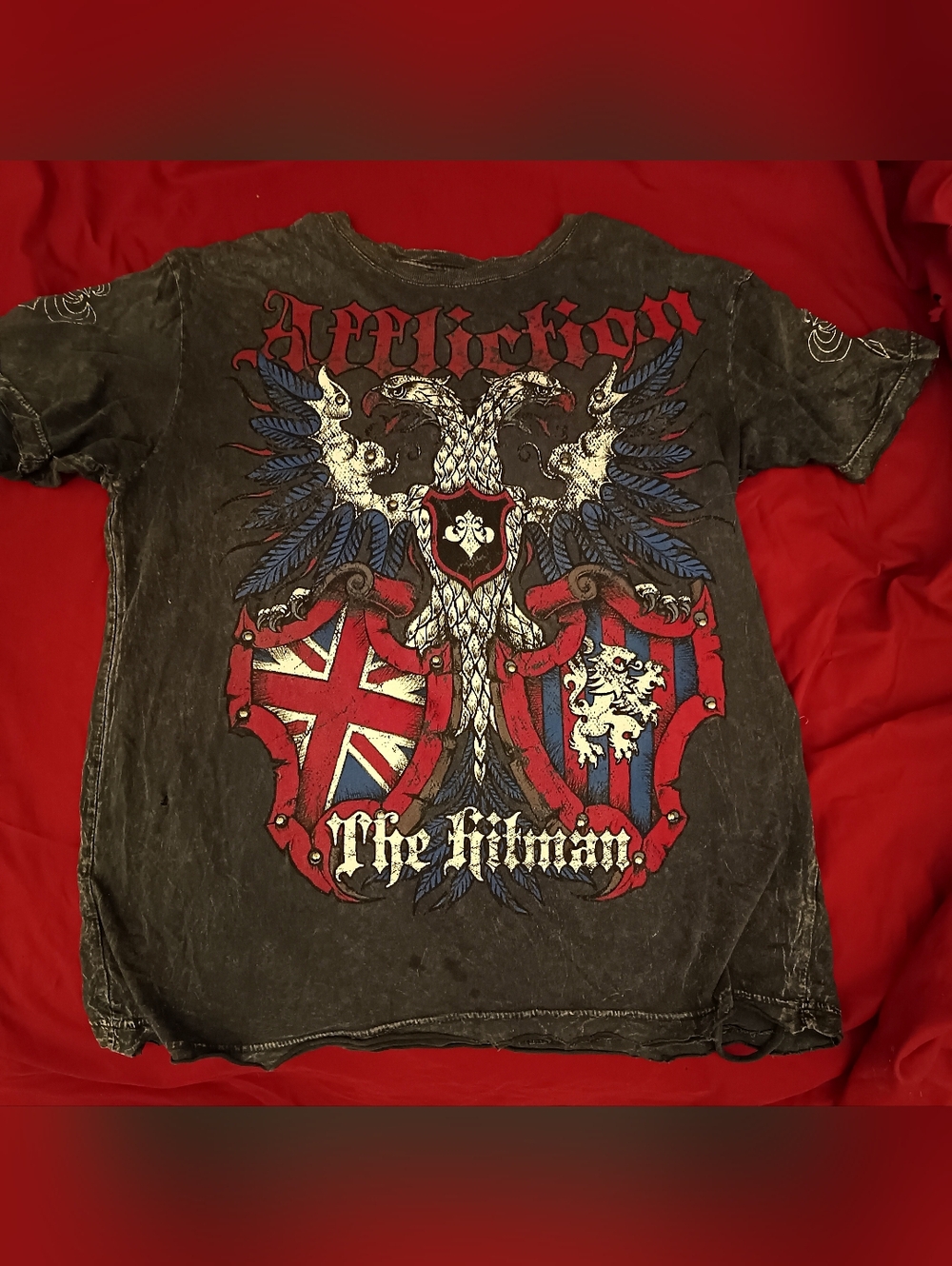 Affliction T-Shirt Mens Size Large Signature Series Hitman Ricky Hatton Y2K USA